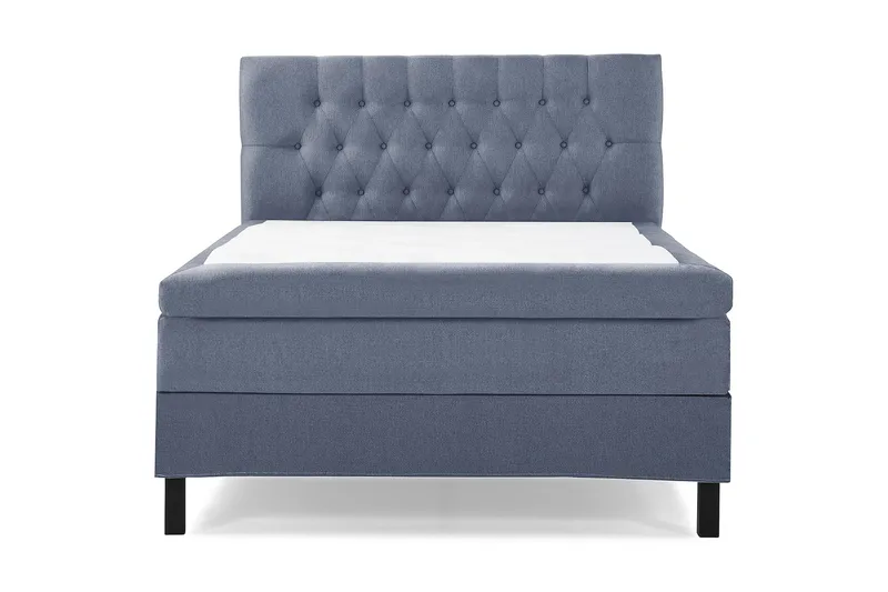 Lucky Komplett Sengepakke 120x200 Memory Diamant Sengegavl - Mørkeblå - Møbler - Senger - Kontinentalsenger