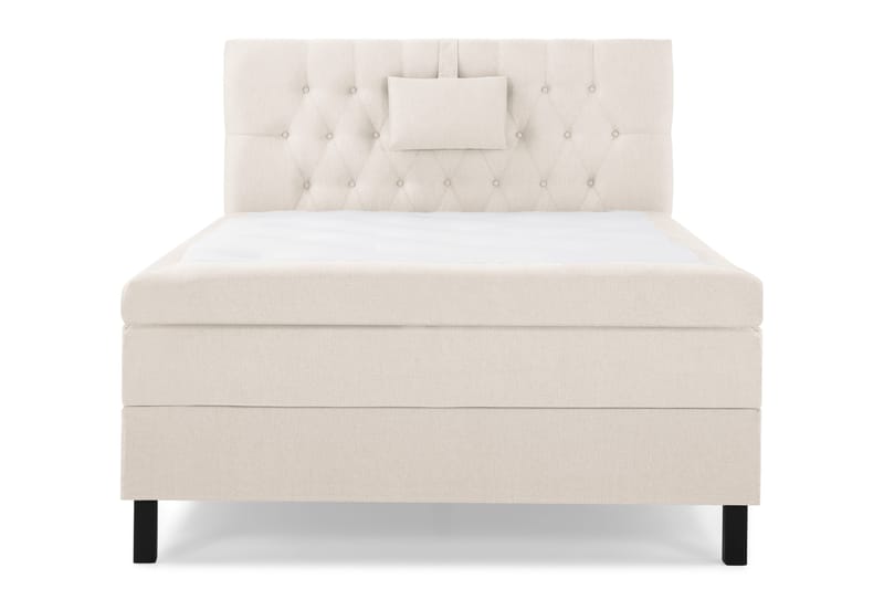 Lucky Komplett Sengepakke 120x200 Memory Diamant Sengegavl - Nakkepute Liten Beige - Møbler - Senger - Kontinentalsenger