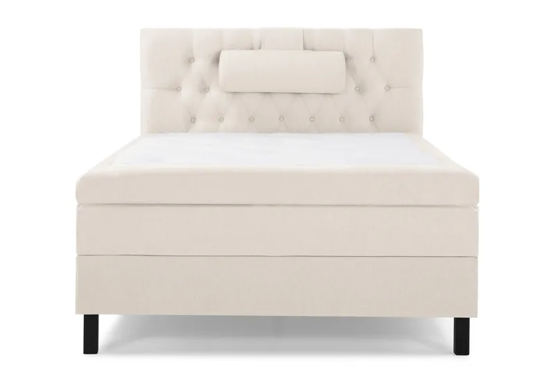 Lucky Komplett Sengepakke 120x200 Memory Diamant Sengegavl, Nakkepute Stor Beige