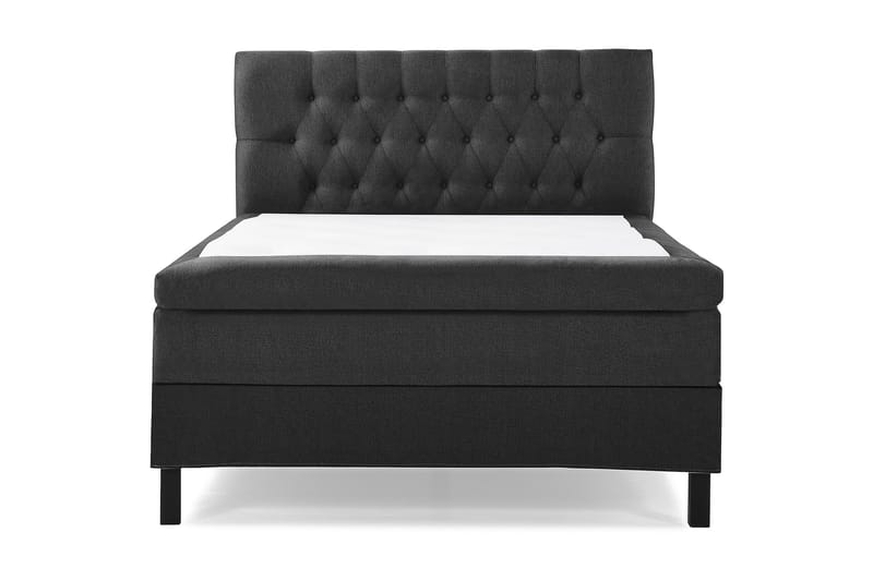 Lucky Komplett Sengepakke 120x200 Memory Diamant Sengegavl, Svart/Grå