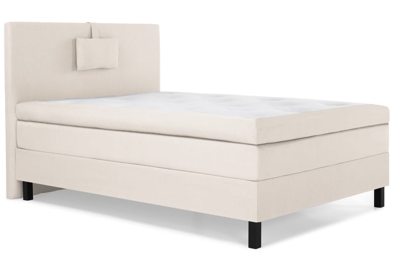 Lucky Komplett Sengepakke 120x200 Memory Glatt Sengegavl - Nakkepute Liten Beige - Møbler - Senger - Komplett sengepakke