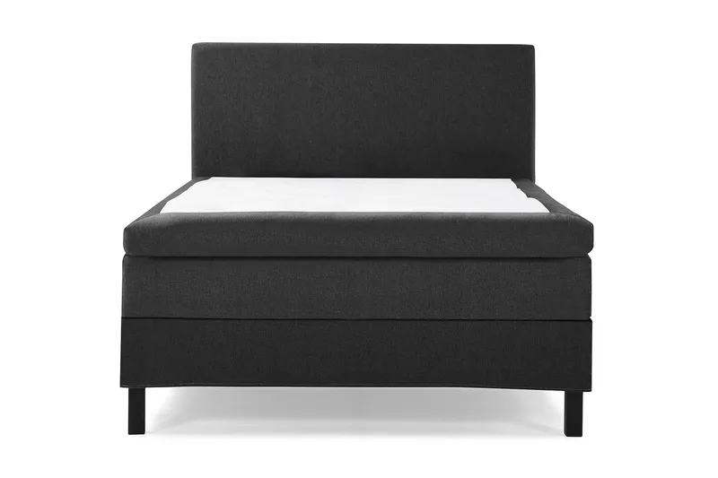 Lucky Komplett Sengepakke 120x200 Memory Glatt Sengegavl - Svart/Grå - Møbler - Senger - Kontinentalsenger