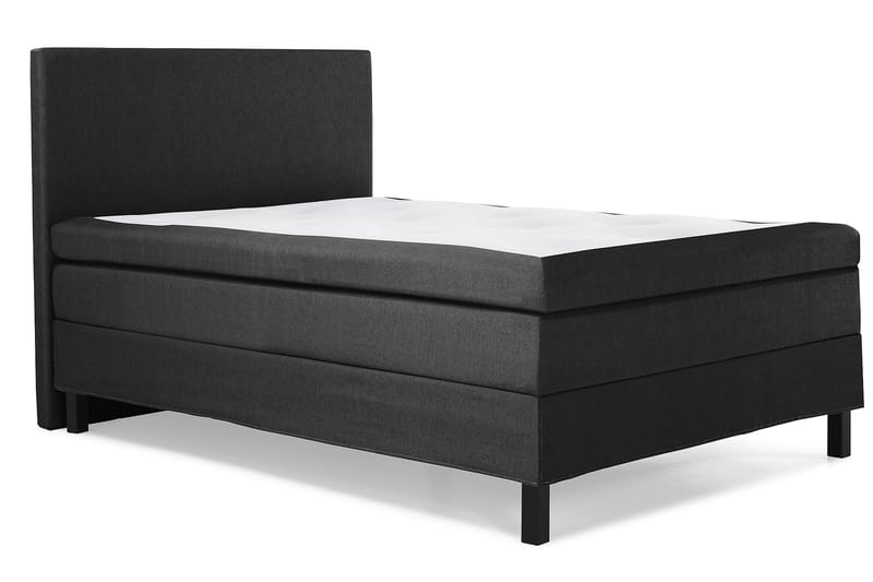 Lucky Komplett Sengepakke 120x200 Memory Glatt Sengegavl - Svart/Grå - Møbler - Senger - Kontinentalsenger