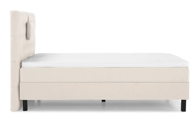 Lucky Komplett Sengepakke 120x200 Skum Diamant Sengegavl - Nakkepute Liten Beige - Møbler - Senger - Kontinentalsenger