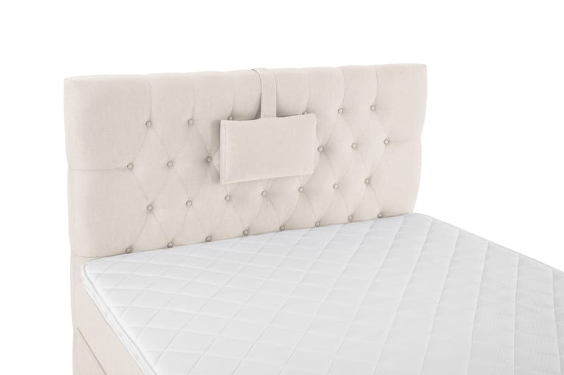 Lucky Komplett Sengepakke 120x200 Skum Diamant Sengegavl - Nakkepute Liten Beige - Møbler - Senger - Kontinentalsenger