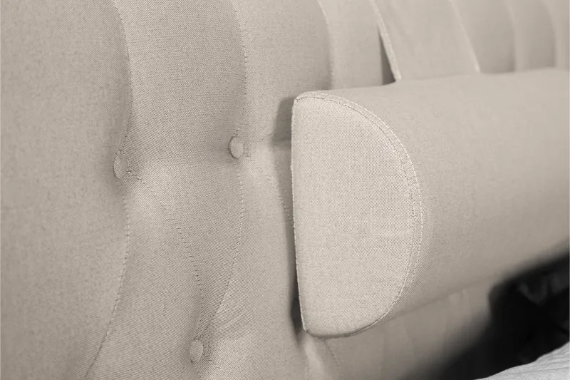 Lucky Komplett Sengepakke 120x200 Skum Diamant Sengegavl - Nakkepute Liten Beige - Møbler - Senger - Kontinentalsenger