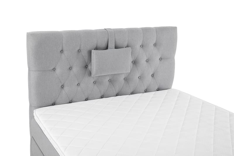 Lucky Komplett Sengepakke 120x200 Skum Diamant Sengegavl - Nakkepute Liten Mellomgrå - Møbler - Senger - Kontinentalsenger