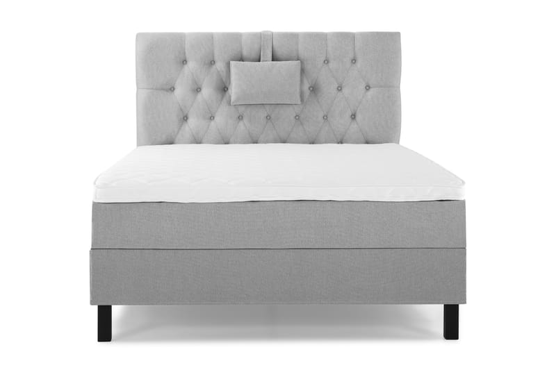 Lucky Komplett Sengepakke 120x200 Skum Diamant Sengegavl - Nakkepute Liten Mellomgrå - Møbler - Senger - Kontinentalsenger