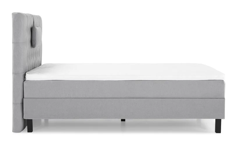 Lucky Komplett Sengepakke 120x200 Skum Diamant Sengegavl - Nakkepute Liten Mellomgrå - Møbler - Senger - Kontinentalsenger