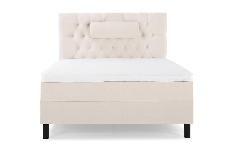 Lucky Komplett Sengepakke 120x200 Skum Diamant Sengegavl - Nakkepute Stor Beige - Møbler - Senger - Komplett sengepakke