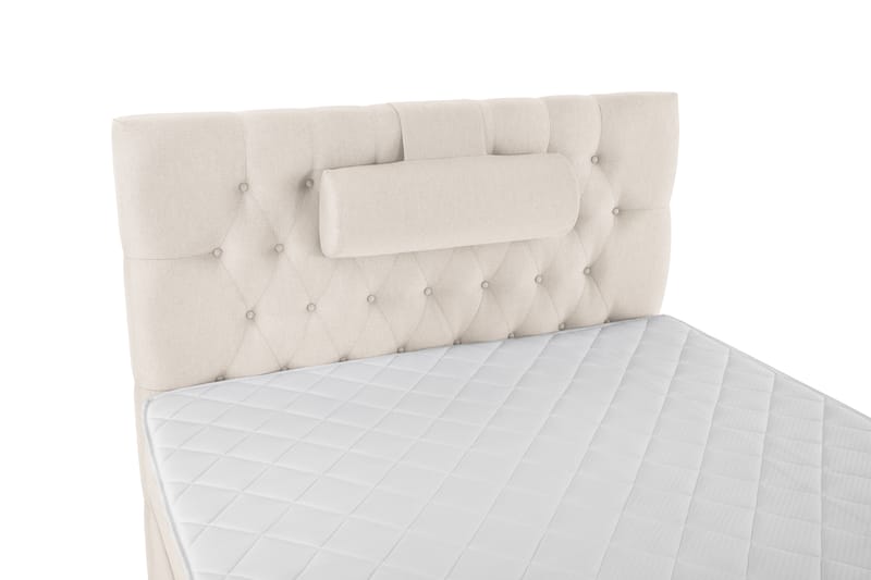 Lucky Komplett Sengepakke 120x200 Skum Diamant Sengegavl - Nakkepute Stor Beige - Møbler - Senger - Komplett sengepakke