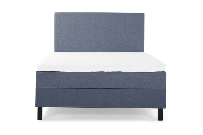 Lucky Komplett Sengepakke 120x200 Skum Glatt Sengegavl - Mørkeblå - Møbler - Senger - Kontinentalsenger