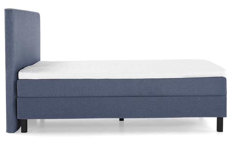 Lucky Komplett Sengepakke 120x200 Skum Glatt Sengegavl - Mørkeblå - Møbler - Senger - Kontinentalsenger