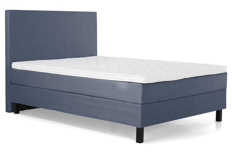 Lucky Komplett Sengepakke 120x200 Skum Glatt Sengegavl - Mørkeblå - Møbler - Senger - Kontinentalsenger