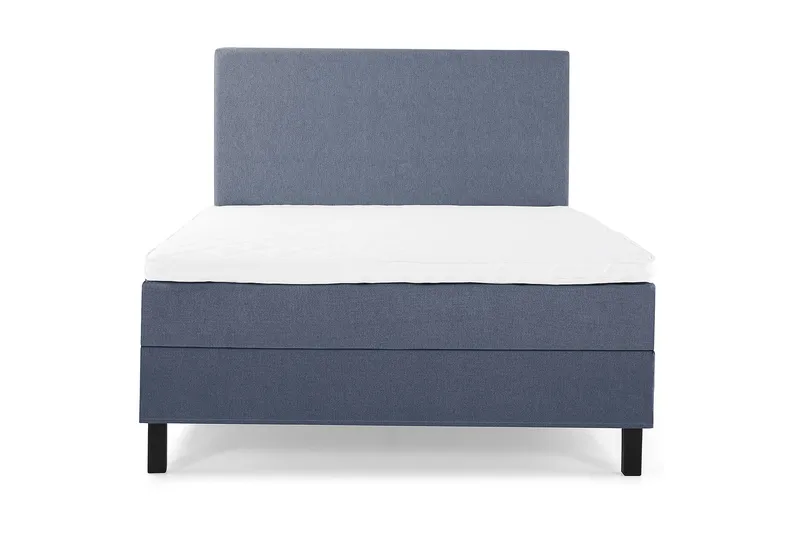 Lucky Komplett Sengepakke 120x200 Skum Glatt Sengegavl - Mørkeblå - Møbler - Senger - Kontinentalsenger