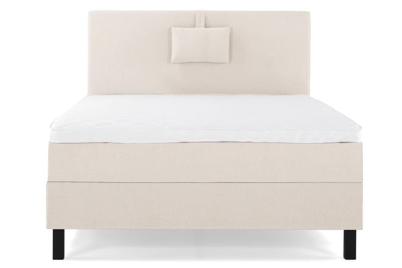 Lucky Komplett Sengepakke 120x200 Skum Glatt Sengegavl - Nakkepute Liten Beige - Møbler - Senger - Komplett sengepakke