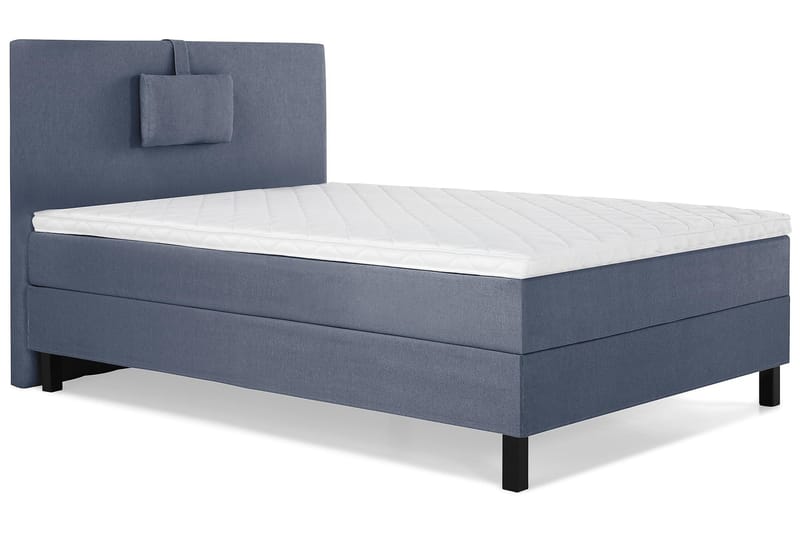Lucky Komplett Sengepakke 120x200 Skum Glatt Sengegavl - Nakkepute Liten Mørkeblå - Møbler - Senger - Komplett sengepakke