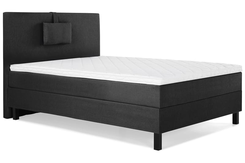 Lucky Komplett Sengepakke 120x200 Skum Glatt Sengegavl - Nakkepute Liten Svart/Grå - Møbler - Senger - Komplett sengepakke