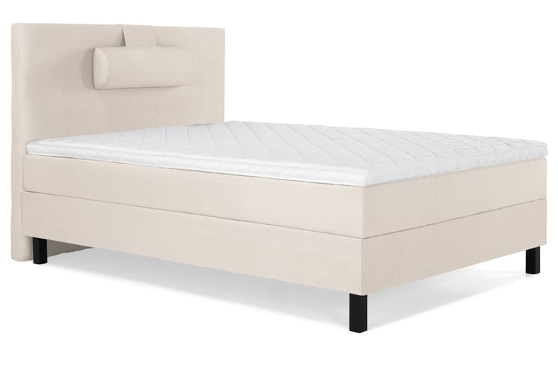 Lucky Komplett Sengepakke 120x200 Skum Glatt Sengegavl - Nakkepute Stor Beige - Møbler - Senger - Komplett sengepakke