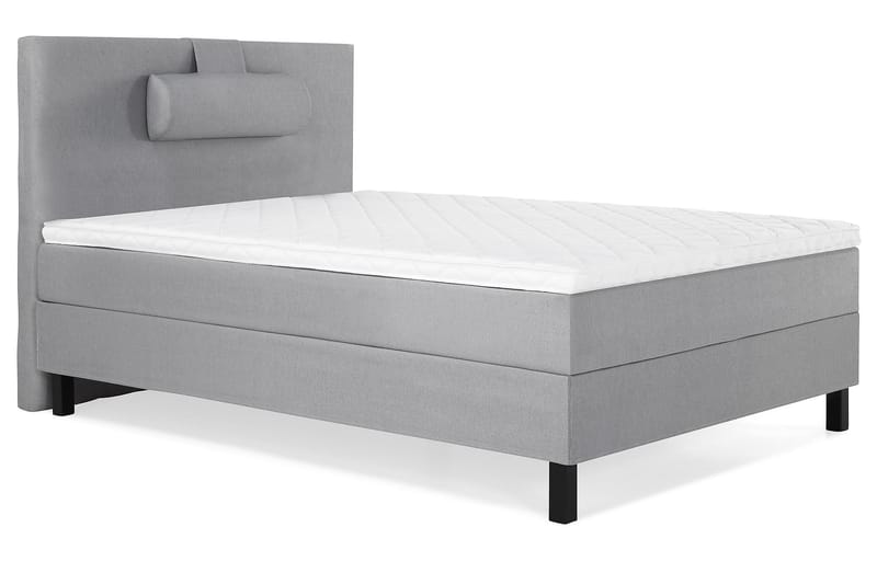 Lucky Komplett Sengepakke 120x200 Skum Glatt Sengegavl - Nakkepute Stor Mellangrå - Møbler - Senger - Komplett sengepakke