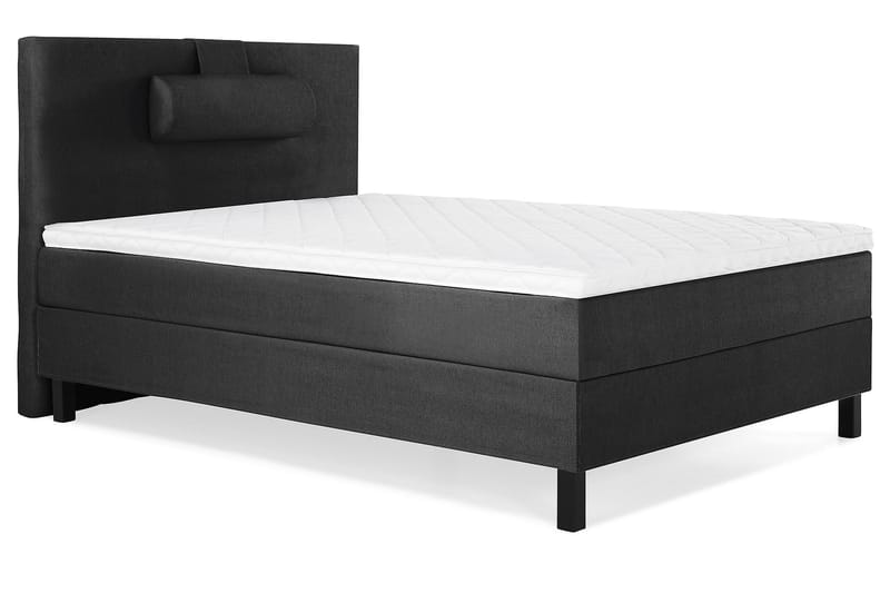 Lucky Komplett Sengepakke 120x200 Skum Glatt Sengegavl - Nakkepute Stor Svart/Grå - Møbler - Senger - Komplett sengepakke