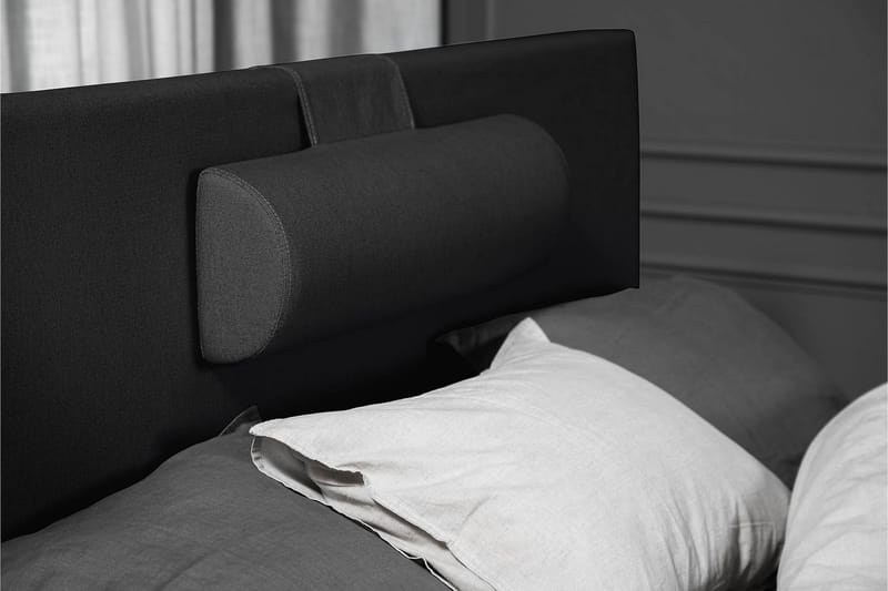 Lucky Komplett Sengepakke 120x200 Skum Glatt Sengegavl - Nakkepute Stor Svart/Grå - Møbler - Senger - Kontinentalsenger