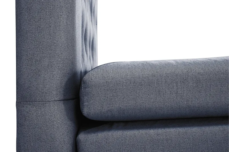 Lucky Komplett Sengepakke 120x200 Polyeter Diamant Sengegavl - Nakkepute Liten Mørkeblå - Møbler - Senger - Kontinentalsenger