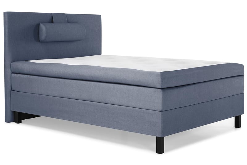 Lucky Komplett Sengepakke 120x200 Polyeter Glatt Sengegavl - Nakkepute Stor Mørkeblå - Møbler - Senger - Komplett sengepakke