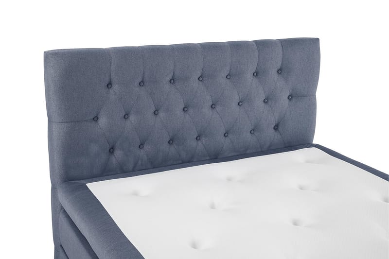 Lucky Komplett Sengepakke 120x200 Polyeter Diamant Sengegavl - Mørkeblå - Møbler - Senger - Komplett sengepakke