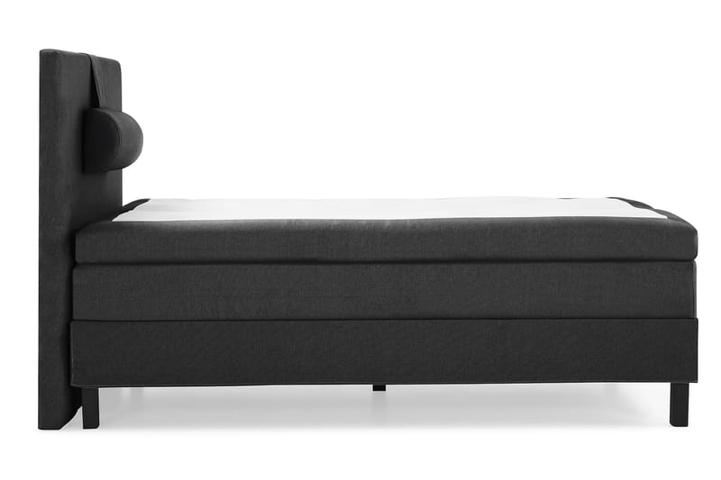 Lucky Komplett Sengepakke 120x200 Polyeter Glatt Sengegavl - Nakkepute Stor Svart/Grå - Møbler - Senger - Komplett sengepakke