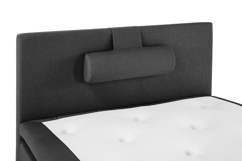 Lucky Komplett Sengepakke 120x200 Polyeter Glatt Sengegavl - Nakkepute Stor Svart/Grå - Møbler - Senger - Komplett sengepakke