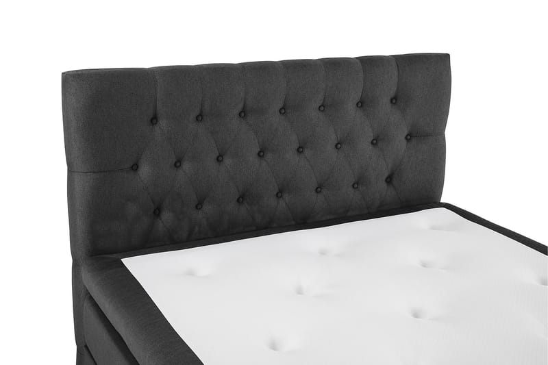 Lucky Komplett Sengepakke 120x200 Polyeter Diamant Sengegavl - Svart/Grå - Møbler - Senger - Komplett sengepakke