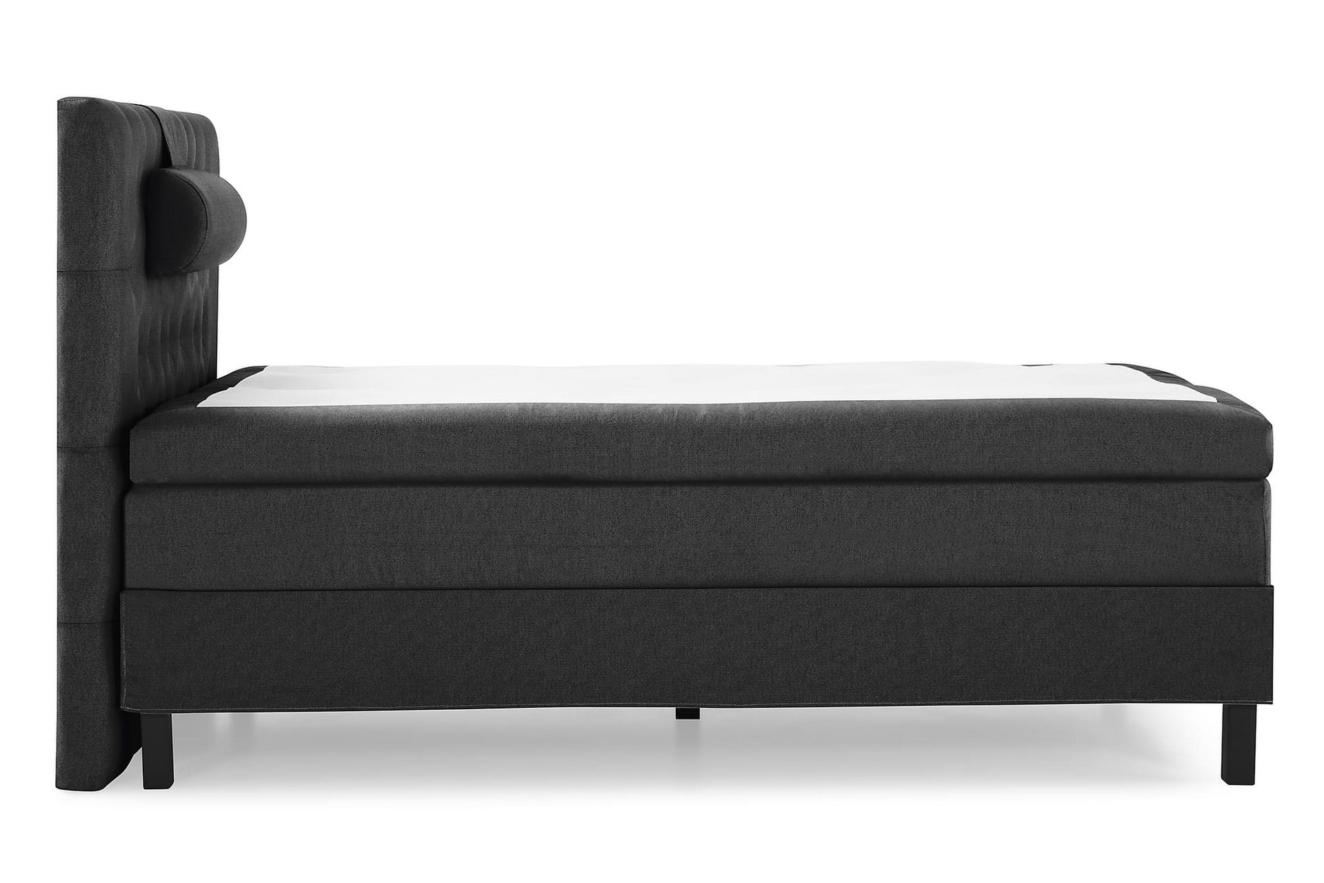 Lucky Komplett Sengepakke 120x200 Polyeter Diamant Sengegavl - Nakkepute Stor Svart/Grå - Møbler - Senger - Komplett sengepakke