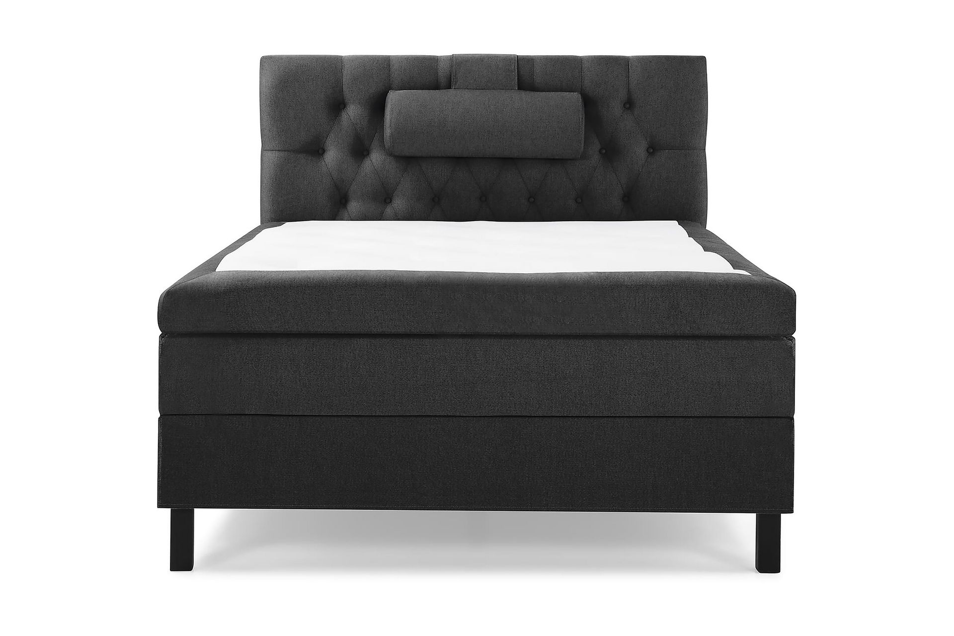 Lucky Komplett Sengepakke 120x200 Polyeter Diamant Sengegavl - Nakkepute Stor Svart/Grå - Møbler - Senger - Komplett sengepakke