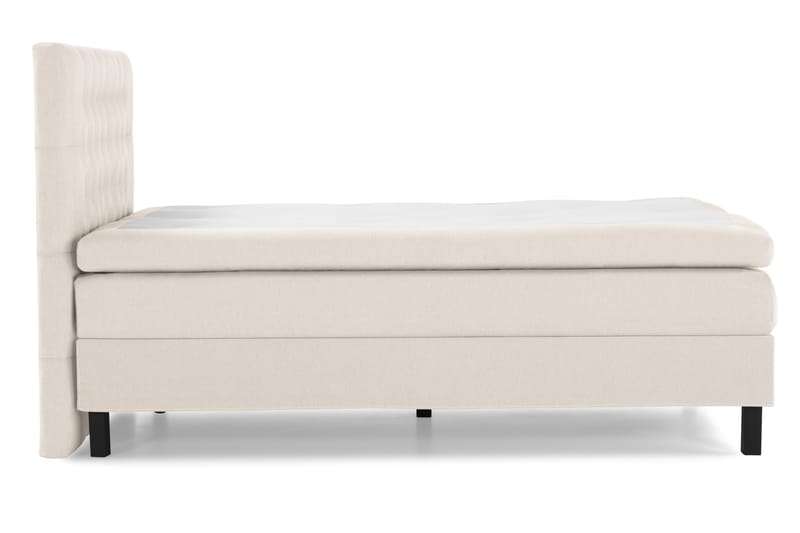 Lucky Komplett Sengepakke 120x200 Polyeter Diamant Sengegavl - Beige - Møbler - Senger - Komplett sengepakke