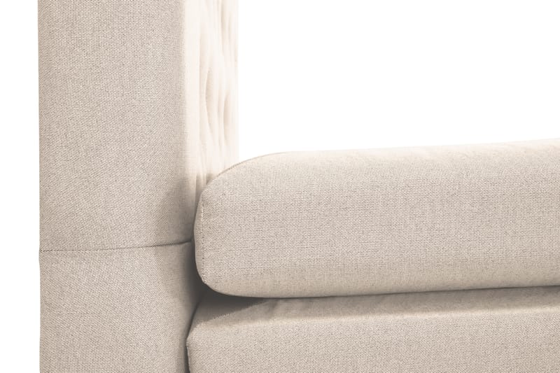Lucky Komplett Sengepakke 120x200 Polyeter Diamant Sengegavl - Beige - Møbler - Senger - Komplett sengepakke