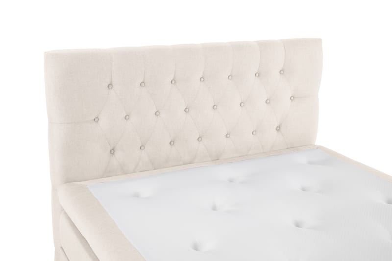 Lucky Komplett Sengepakke 120x200 Polyeter Diamant Sengegavl - Beige - Møbler - Senger - Komplett sengepakke