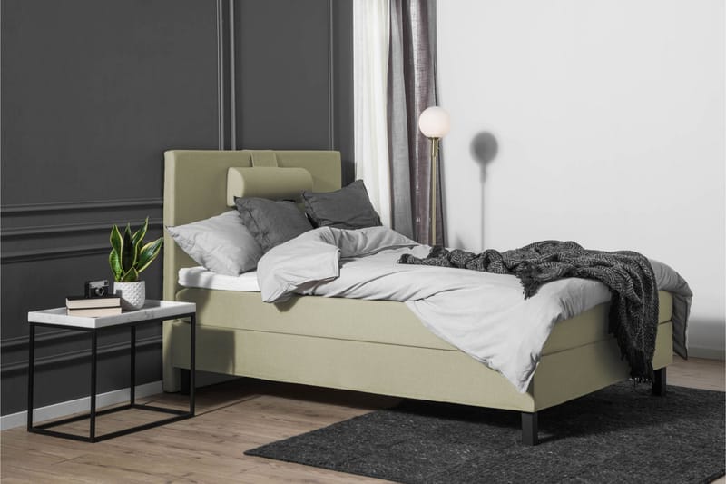 Lucky Komplett Sengepakke 120x200 Polyeter Glatt Sengegavl - Nakkepute Stor Grønn - Møbler - Senger - Komplett sengepakke