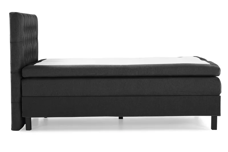 Lucky Komplett Sengepakke 120x200 Polyeter Diamant Sengegavl - Svart/Grå - Møbler - Senger - Kontinentalsenger