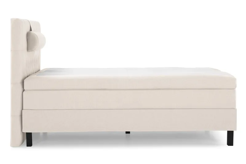 Lucky Komplett Sengepakke 120x200 Polyeter Diamant Sengegavl - Nakkepute Stor Beige - Møbler - Senger - Kontinentalsenger