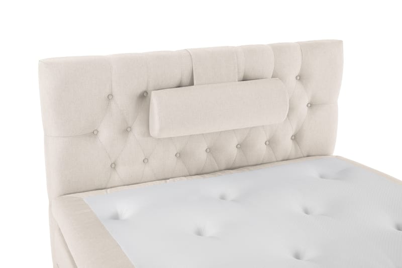 Lucky Komplett Sengepakke 120x200 Polyeter Diamant Sengegavl - Nakkepute Stor Beige - Møbler - Senger - Kontinentalsenger