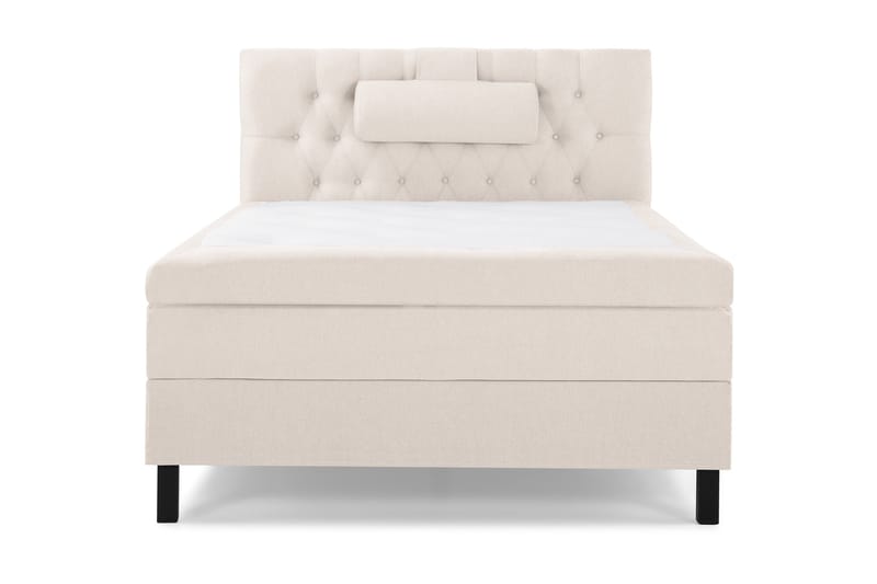 Lucky Komplett Sengepakke 120x200 Polyeter Diamant Sengegavl - Nakkepute Stor Beige - Møbler - Senger - Kontinentalsenger