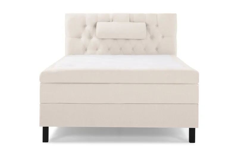 Lucky Komplett Sengepakke 120x200 Polyeter Diamant Sengegavl - Nakkepute Stor Beige - Møbler - Senger - Kontinentalsenger