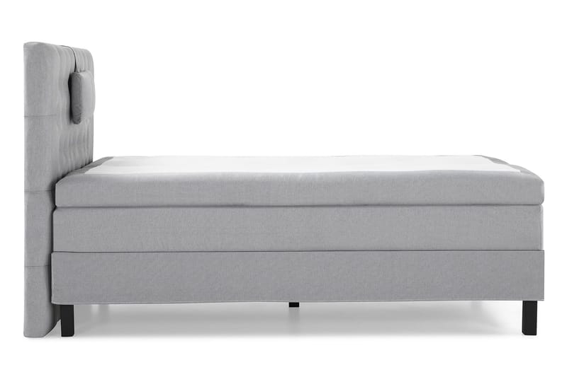 Lucky Komplett Sengepakke 120x200 Polyeter Diamant Sengegavl - Nakkepute Liten Mellomgrå - Møbler - Senger - Kontinentalsenger