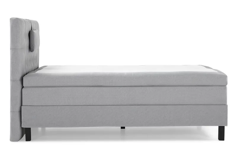 Lucky Komplett Sengepakke 120x200 Polyeter Diamant Sengegavl - Nakkepute Liten Mellomgrå - Møbler - Senger - Kontinentalsenger