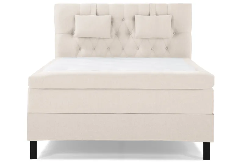 Lucky Komplett Sengepakke 140x200 Lateks Diamant Sengegavl - Nakkepute Liten Beige - Møbler - Senger - Kontinentalsenger