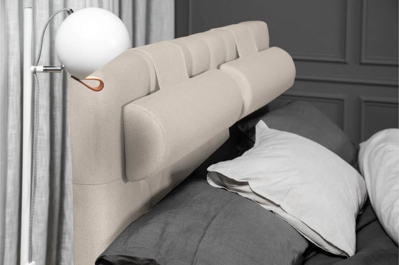 Lucky Komplett Sengepakke 140x200 Lateks Diamant Sengegavl - Nakkepute Liten Beige - Møbler - Senger - Kontinentalsenger