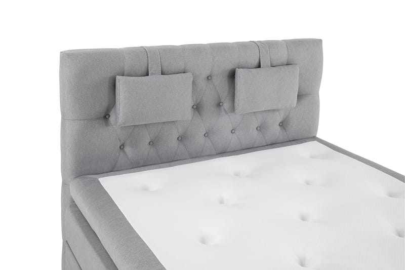 Lucky Komplett Sengepakke 140x200 Lateks Diamant Sengegavl - Nakkepute Liten Mellomgrå - Møbler - Senger - Kontinentalsenger