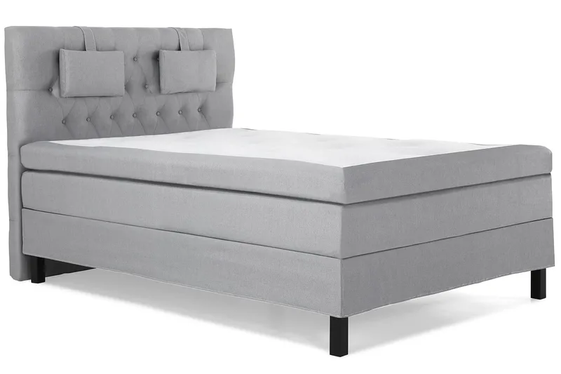 Lucky Komplett Sengepakke 140x200 Lateks Diamant Sengegavl - Nakkepute Liten Mellomgrå - Møbler - Senger - Kontinentalsenger