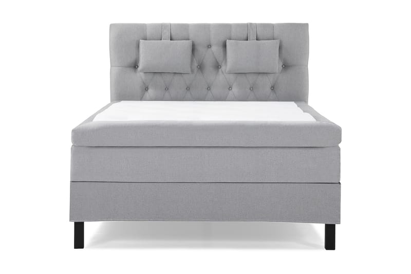 Lucky Komplett Sengepakke 140x200 Lateks Diamant Sengegavl - Nakkepute Liten Mellomgrå - Møbler - Senger - Kontinentalsenger